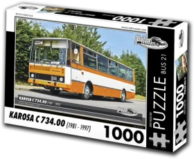 RETRO-AUTA Puzzle BUS č.21 KAROSA C 734.00 (1981 - 1997)