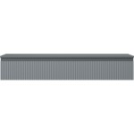 MEXEN/S - Rivel koupelnová skříňka pod umyvadlo 140 cm s deskou, 1 šuplík, reliéf , grafit mat 91A20-14023-1-BFC66