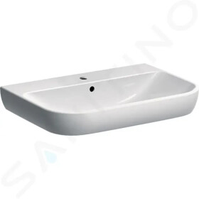 GEBERIT - Smyle Umyvadlo 700x480 mm, s přepadem, otvor pro baterii, bílá 500.248.01.1