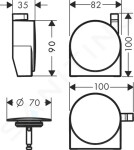 HANSGROHE - Exafill S Vrchní sada vanového výtoku, kartáčovaný bronz 58117140