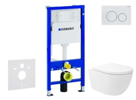 GEBERIT - Duofix Set předstěnové instalace, klozetu Oudee Vortex a sedátka softclose, tlačítko Delta20, alpská bílá SANI11CA3182