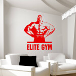 Samolepka Elite Gym Barva: červená, Velikost: 80 x 85 cm