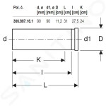 GEBERIT - Příslušenství Připojovací hrdlo pro závěsné WC 366.887.16.1