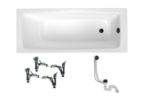 Obdélníková vana SAT Feel 170x75 cm smaltovaná ocel levá i pravá SATBVFEEL170756 SATBVFEEL170756