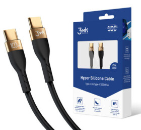3MK HyperSilikonový USB-C/USB-C 100W 2m černý