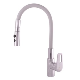RAV Slezák - COLORADO - Dřezová baterie s flexibilním ramínkem, Chrom/Šedá, 1/2" CO219.5/12
