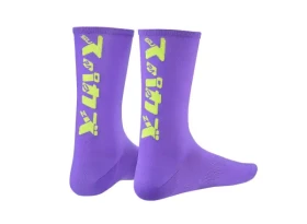 Supacaz Katakana ponožky Neon Purple/Neon Yellow vel.