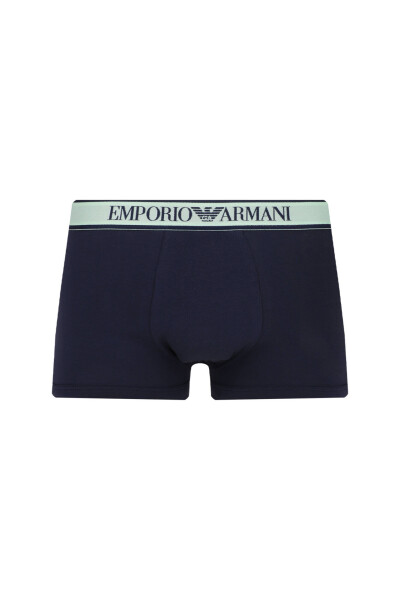 Pánské boxerky 3Pack 112130 4R717 tm. modré se zelenou Emporio Armani