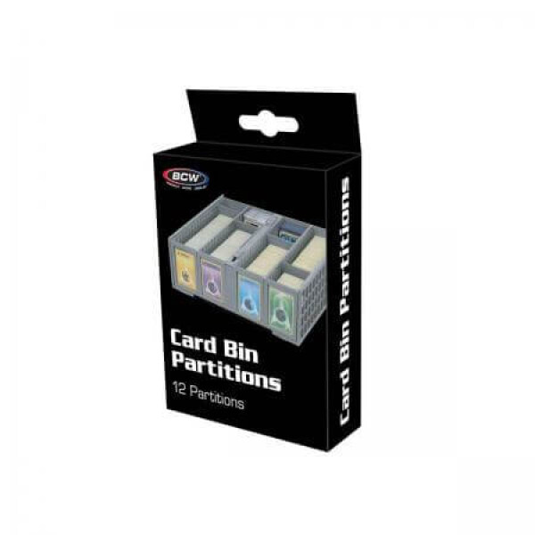 Oddělovače do přenosného boxu BCW Card Bin Partitions Šedé - 12 ks