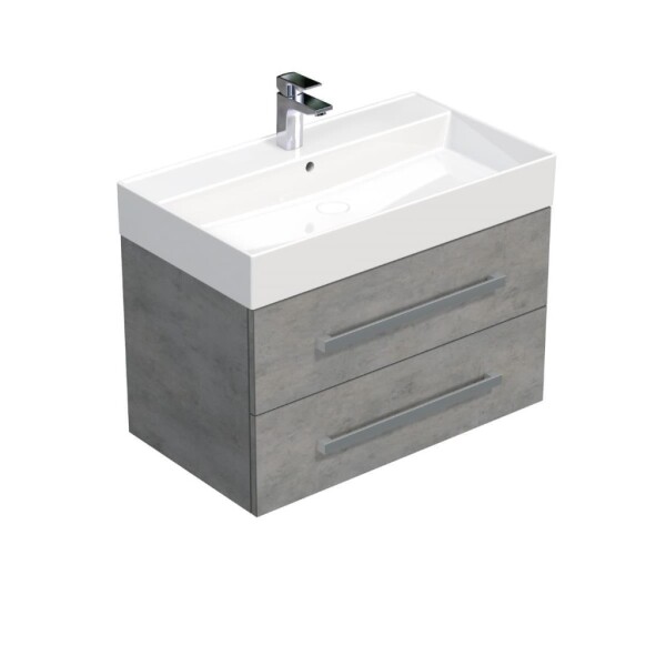 Koupelnová skříňka s umyvadlem SAT Cube Way 80x53x46 cm beton mat CUBE46802BESAT CUBE46802BESAT