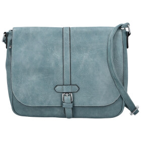 Trendy dámská koženková crossbody kabelka Relinda, džínově modrá