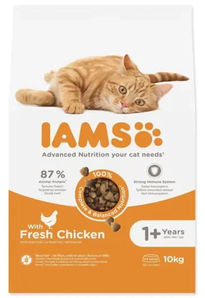 IAMS Cat Adult kuřecí 10 kg / Granule pro kočky / pro dospělé kočky (1753-125954)
