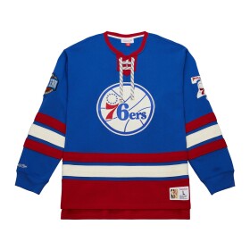 Mitchell & Ness Pánská mikina Philadelphia 76ers NBA Heritage Lace-Up Jersey Crew Velikost: M