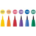 Popisovač Faber-Castell Pitt Artist Pen Brush Colour sada 8 ks, hrot B