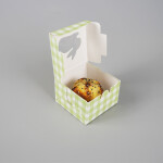 Cake star Velikonoční krabička kostka zelená 10x10x6,5 cm