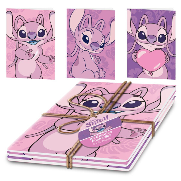 Lilo a Stitch set sešitů A5 - Angel, 3 ks - Pyramid