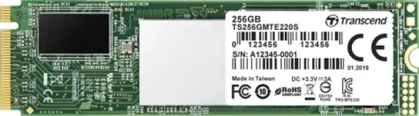 Transcend MTE220S 256GB / M.2 2280 Gen 3 / RW: 3300/1250 MBps / IOPS: 190K/300K / MTBF 2.0mh / 5y (TS256GMTE220S)