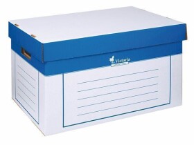 Victoria archivační krabice modro bílá 320 x 460 x 270 mm