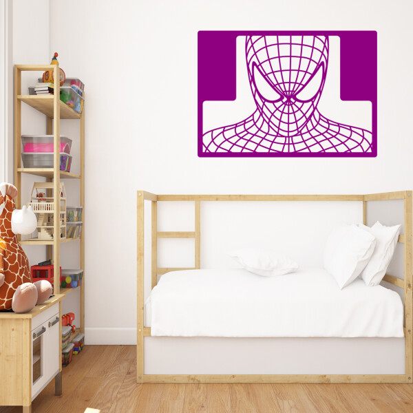 Samolepka Spiderman portrét Barva: fialová, Velikost: 100 x 70 cm