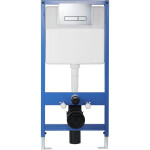 CERANO - Kompletní WC set Profi/Cesso - černá matná - WC tlačítko Slim/Chrom - předstěnová instalace - 49x36 CER-8050BD113