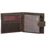 Pánská kožená peněženka WILD Parwen, tmavě hnědá