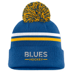 Fanatics Pánská zimní čepice St. Louis Blues NHL Authentic Pro A/Cap Cuffed Beanie bílá/modrá/žlutá