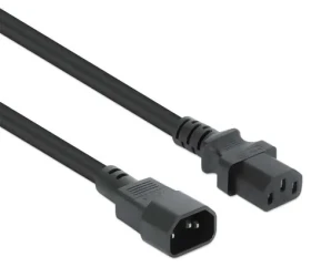 Manhattan černá / Prodlužovací kabel / IEC C14 - C13 / 5 m / 10 A / 250 V (352680)