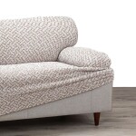 Bielastické potahy VENEZIA béžová křeslo ušák (š. 60 - 110 cm)