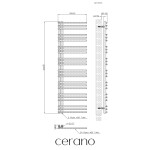 CERANO - Koupelnový radiátor Burke - L/P - asymetrické připojení 50mm - 574 W - bílá lesklá - 1600x500 mm CER-375918