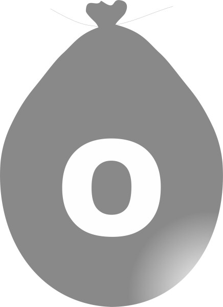 Balónek písmeno O stříbrné balonky.cz Balónek písmeno O stříbrné balonky.cz