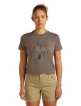 ICEBREAKER Wmns Mer 150 Tech Lite SS Crop T Seed Stor, Porcini velikost: S