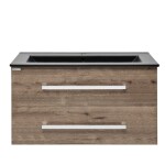 Koupelnová skříňka s umyvadlem SAT Cube Way 100x53x46 cm dub wellington mat CUBE461002DWMODC CUBE461002DWMODC