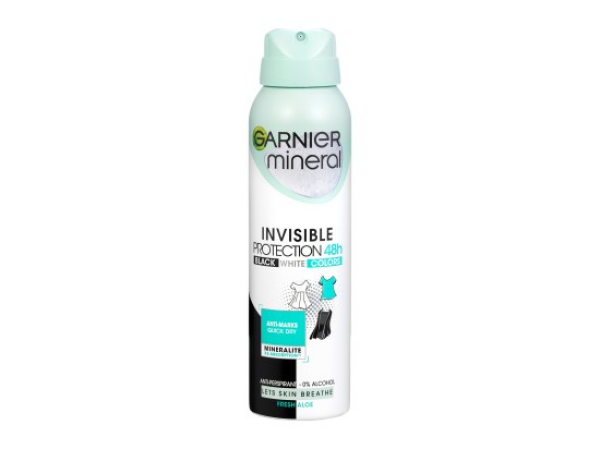 Garnier Mineral Quick Dry Invisible Black White Colors antiperspirant ve spreji 150 ml