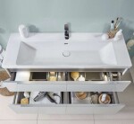 VILLEROY & BOCH - Subway 3.0 Umyvadlo 130x47 cm, s přepadem, otvor pro baterii, CeramicPlus, Stone White 4A70D5RW