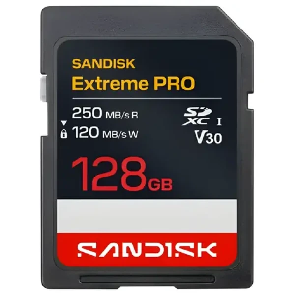 SanDisk Extreme PRO SDXC 128 GB / Paměťová karta SDXC / čtení 250 MB/s / zápis 120 MB/s (SDSDXXJ-128G-GSCIN)
