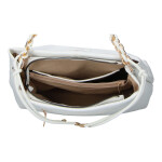 Luxusní dámská koženková kabelka do ruky MaxFly Bodi, bílá