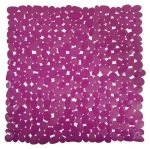 MSV GALETS protiskluzová podložka do sprchy fialová / PVC / 53 x 53 cm