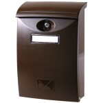 Poštovní schránka plastová, hnědá, 240×102x345mm