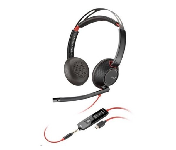 Poly Blackwire 5220 náhlavní souprava, 3.5 mm jack + USB-C/A adaptér, stereo (bulk) EDF_1587115