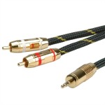 Oehlbach jack audio prodlužovací kabel [1x jack zástrčka 3,5 mm - 1x jack zásuvka 3,5 mm] 5.00 m černá pozlacené kontakty Oehlbac