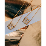 LUNICA Stříbrný náramek ZLATÝ ČTYŘLÍSTEK 1012