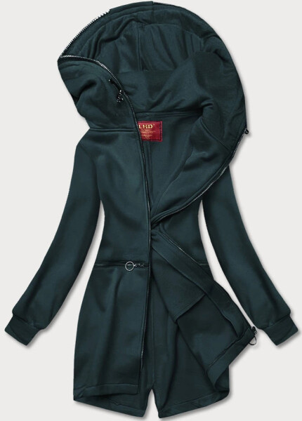 Tmavě zelená vypasovaná dámská mikina (AMG-17) odstíny zelené S (36)