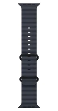 Apple Watch 49mm námořnická modrá, černý titanový povrch / Oceánský řemínek (MYPA3ZM/A)
