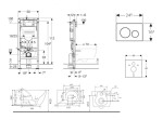 GEBERIT - Duofix Set předstěnové instalace, klozetu Gaia a sedátka softclose, tlačítko Sigma20, nerez SANI11CA6102B