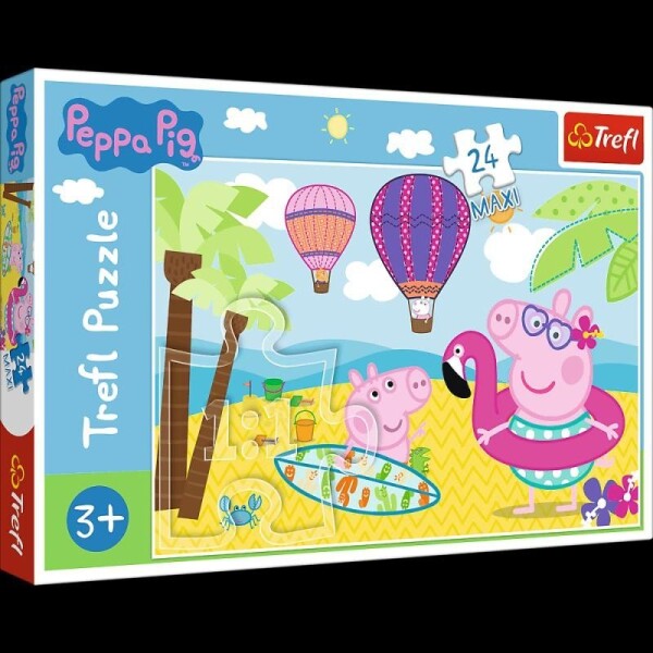 Trefl Puzzle Peppa Pig - Prázdniny / 24 dílků MAXI