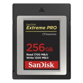 SanDisk Extreme Pro CF express 256GB / čtení: až 1700 MBs / zápis: až 1200 MBs (SDCFE-256G-GN4NN)