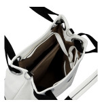 Trendy dámská koženková kabelka na rameno Paula, bílá