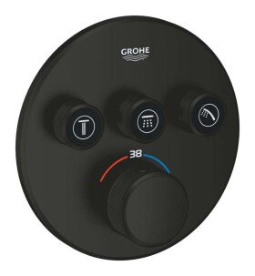 GROHE - Grohtherm SmartControl Termostatická baterie pod omítku, pro 3 spotřebiče, matná černá 291212430