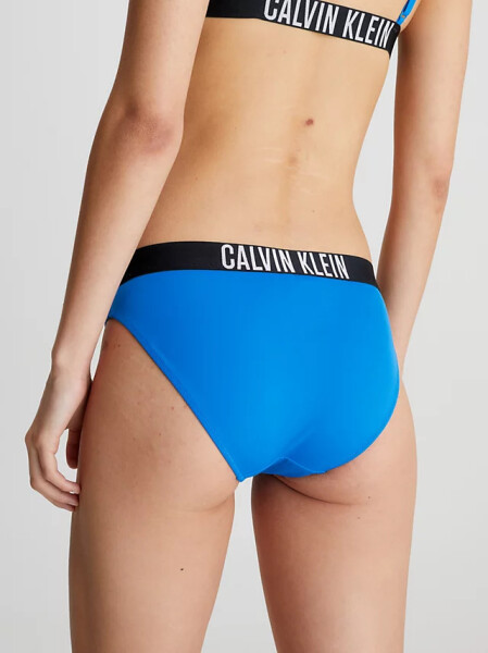 Dámský spodní díl bikin KW0KW01983 C4X modrá černá Calvin Klein