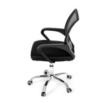 Dětská židle, výškově nastavitelná, černá síťovina, KA-L103 BK